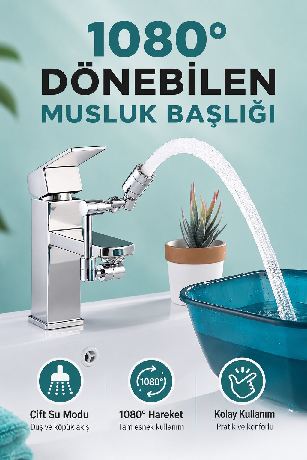 1080 DERECE MUSLUK BAŞLIĞI